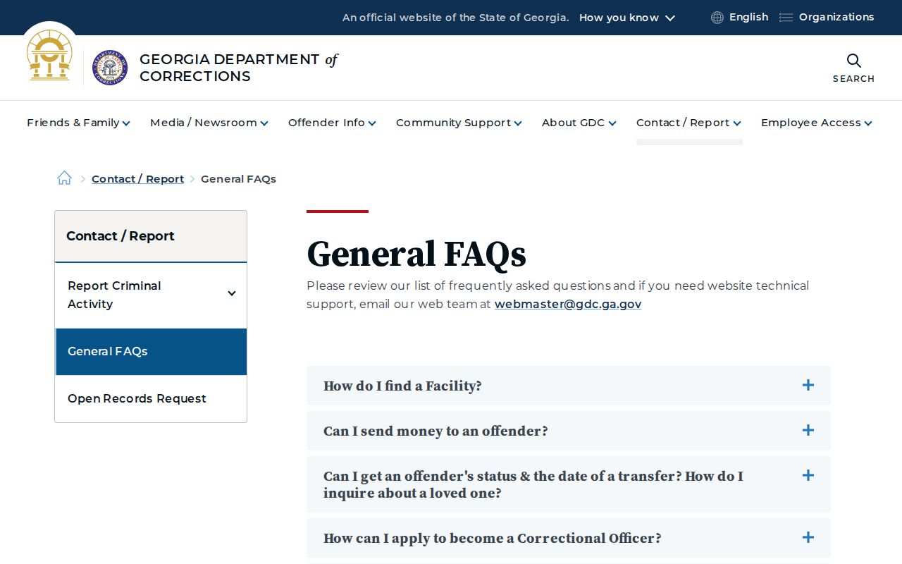 GDC status guidance after a Cecil A. Moore Law Enforcement Center transfer